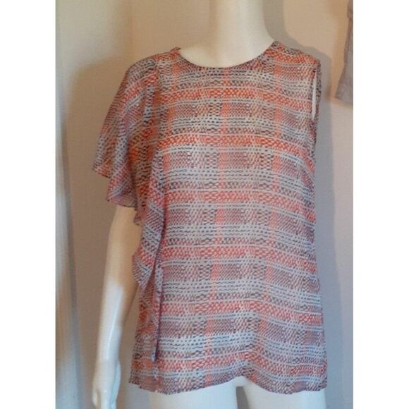 Bcbgmaxazriat top Silk top shirt bcbg max azria lightweight summer blouse s pink - Picture 5 of 9